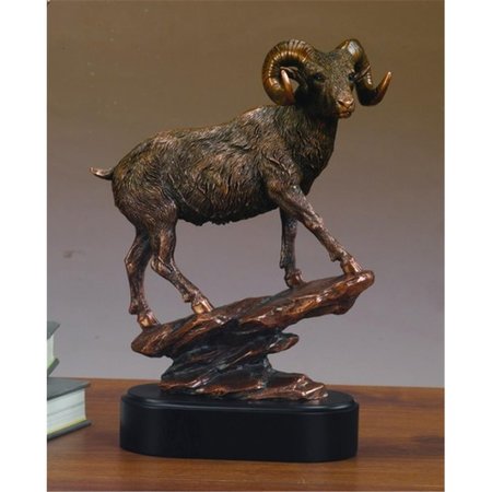 MARIAN IMPORTS Marian Imports F53208 Ram Bronze Plated Resin Sculpture 53208